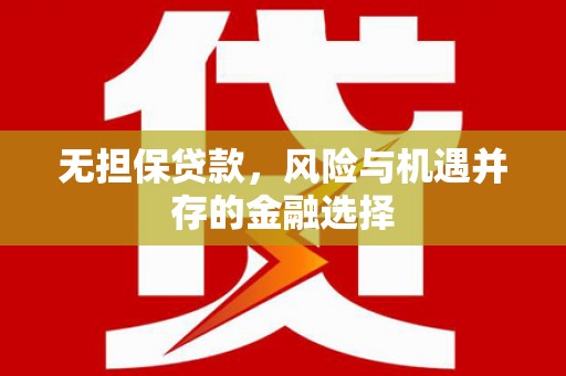 淡水无担保贷款，风险与机遇并存的金融选择