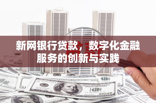 淡水新网银行贷款，数字化金融服务的创新与实践
