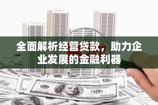 淡水全面解析经营贷款，助力企业发展的金融利器