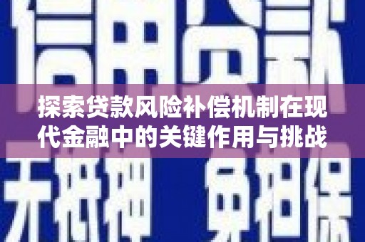 淡水探索贷款风险补偿机制在现代金融中的关键作用与挑战
