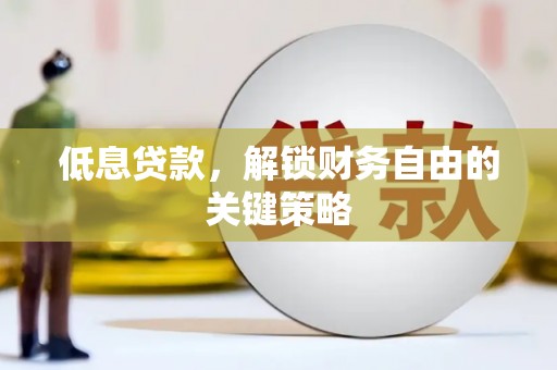 淡水低息贷款，解锁财务自由的关键策略