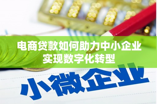淡水电商贷款如何助力中小企业实现数字化转型