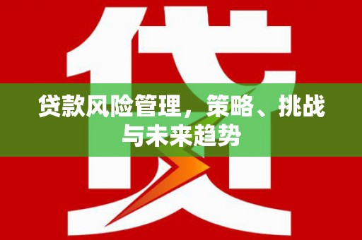 淡水贷款风险管理，策略、挑战与未来趋势