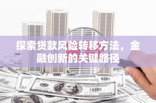 淡水探索贷款风险转移方法，金融创新的关键路径