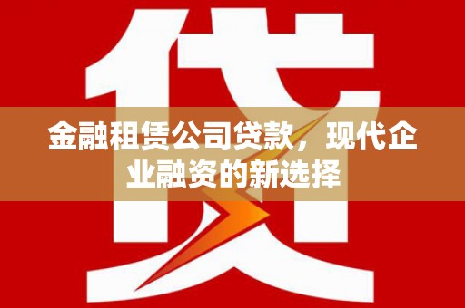 淡水金融租赁公司贷款，现代企业融资的新选择