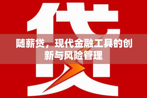 淡水随薪贷，现代金融工具的创新与风险管理