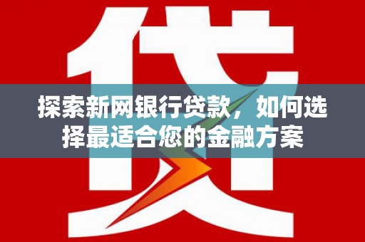 淡水探索新网银行贷款，如何选择最适合您的金融方案
