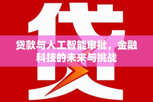 淡水贷款与人工智能审批，金融科技的未来与挑战