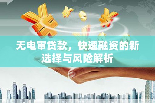 淡水无电审贷款，快速融资的新选择与风险解析