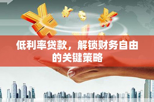淡水低利率贷款，解锁财务自由的关键策略