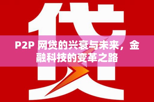 淡水P2P 网贷的兴衰与未来，金融科技的变革之路