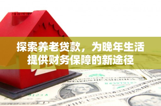 淡水探索养老贷款，为晚年生活提供财务保障的新途径