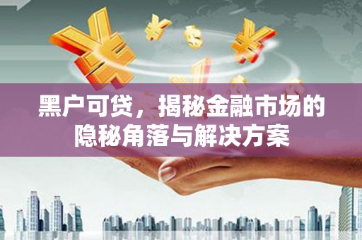 淡水黑户可贷，揭秘金融市场的隐秘角落与解决方案