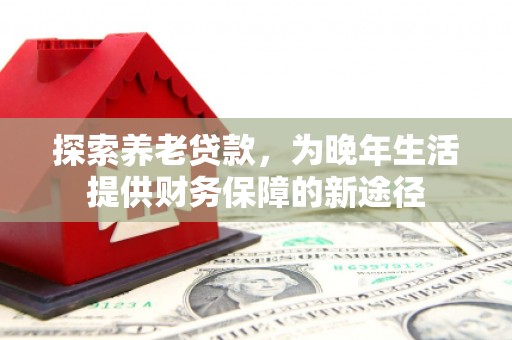 淡水探索养老贷款，为晚年生活提供财务保障的新途径
