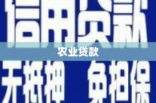 淡水农业贷款