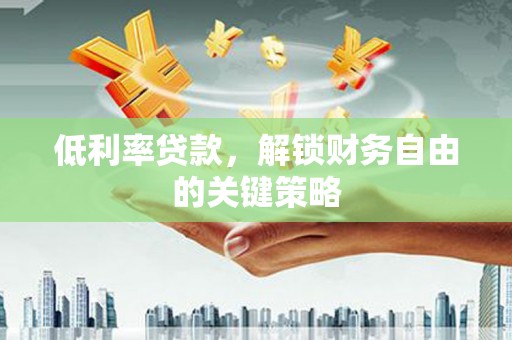 淡水低利率贷款，解锁财务自由的关键策略