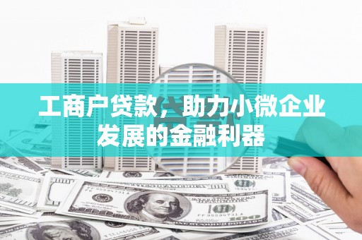 淡水工商户贷款，助力小微企业发展的金融利器