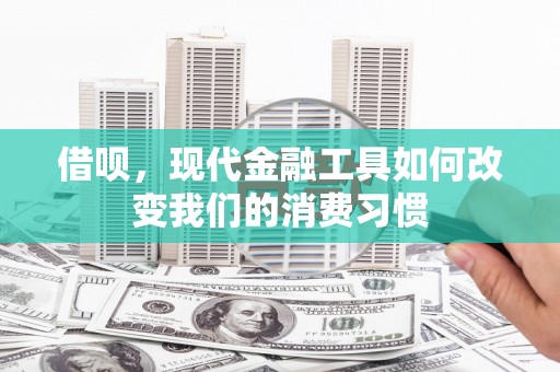 淡水借呗，现代金融工具如何改变我们的消费习惯