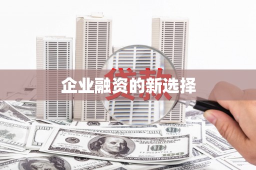 淡水企业融资的新选择