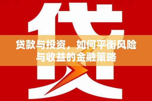 淡水贷款与投资，如何平衡风险与收益的金融策略